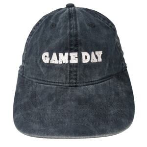 Game Day Slideback Hat Gray One Size Solid Adjustable Leather Strap